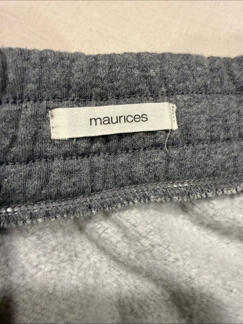 Maurices Gray Fleece Skort Women’s Small Drawstring Sweatshirt Skirt